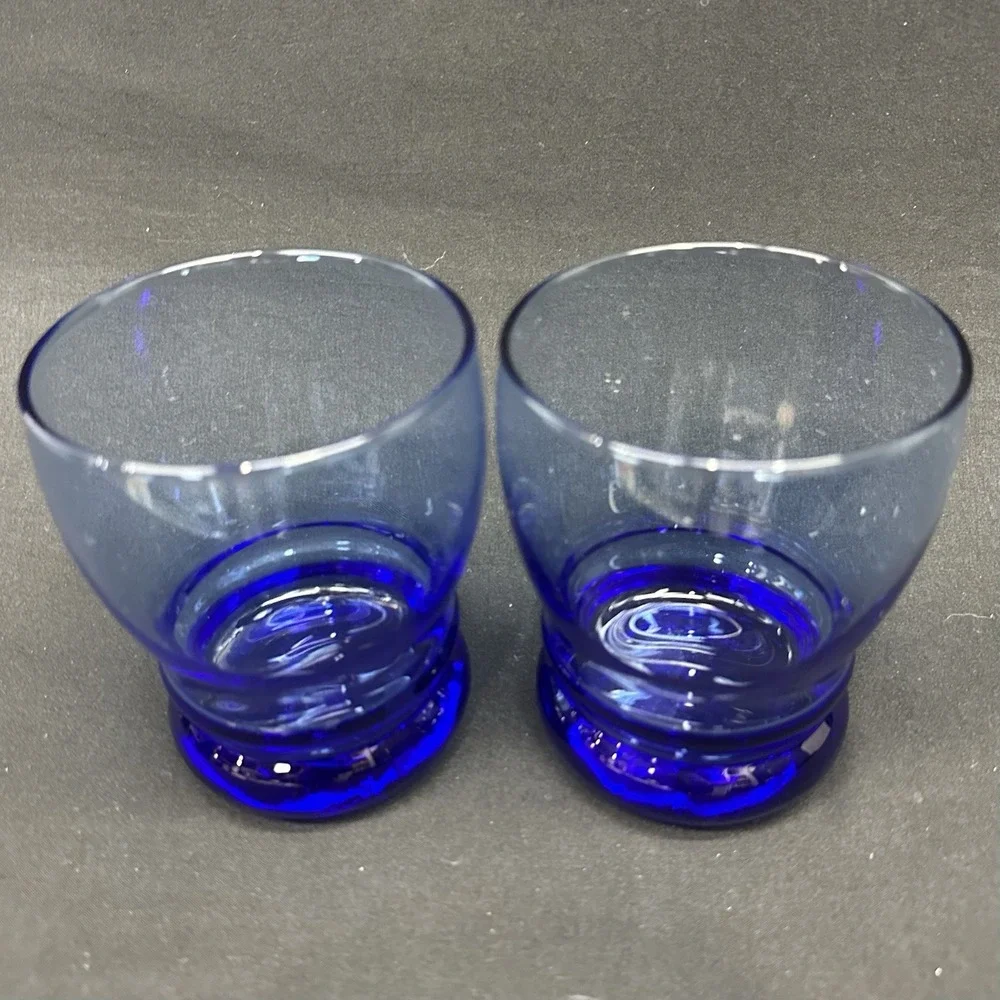 Libbey 'Bangles - Cobalt Blue' Double Old Fashioned, Discontinued, Set of 2